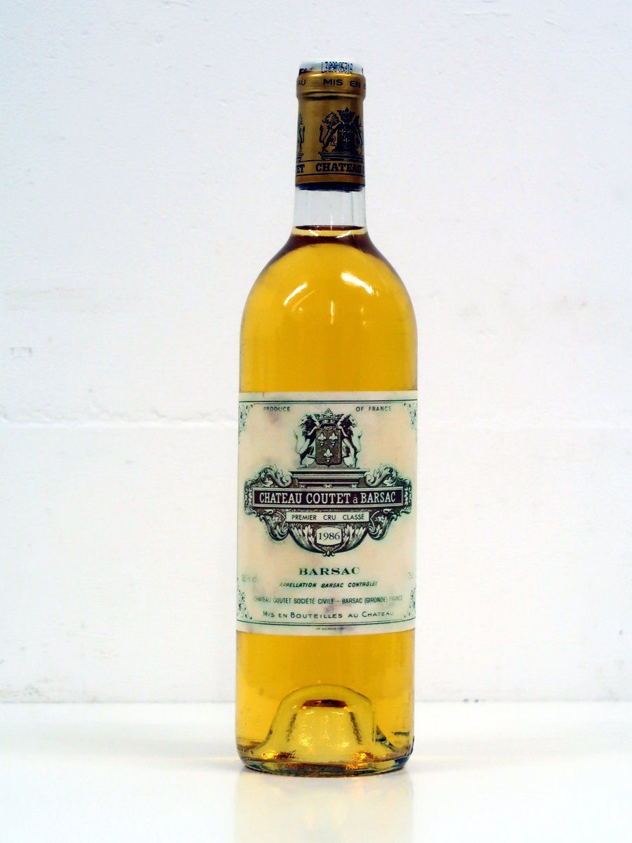 1986 Chateau Coutet 1er Grand Cru Classe Sauternes